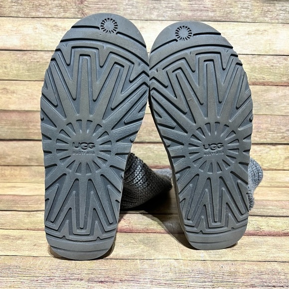Ugg Grey Cardy Tripple Button Boots - Picture 8 of 8